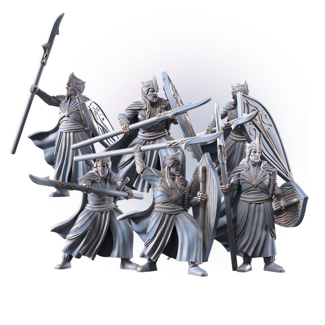 Galanthir Elves_ 6x Spearmen with opt. shield