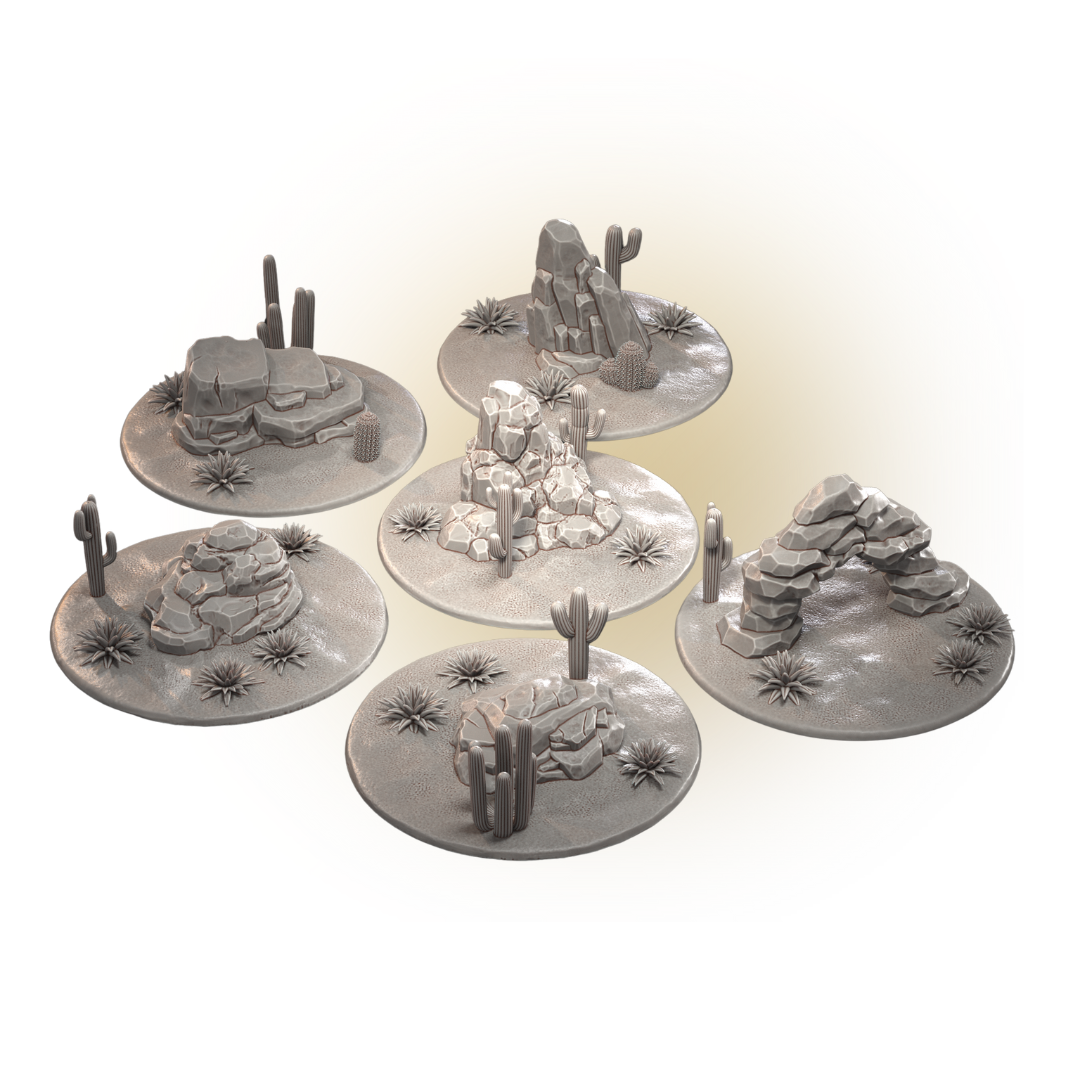 6x Desert Stones