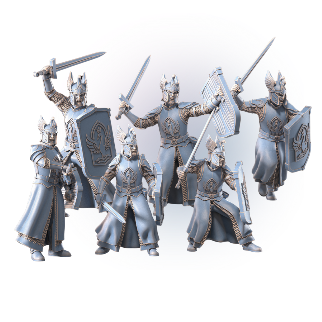 White Swan_ 6x Swan Warriors with sword