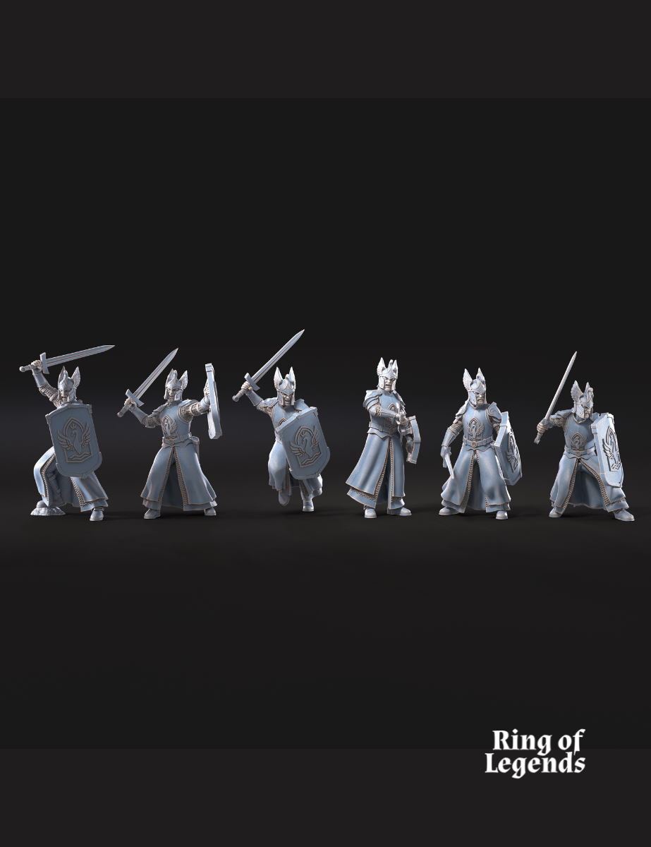 6x Swan Warriors with sword