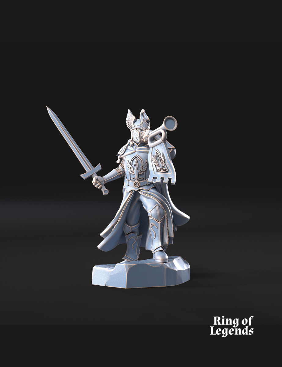 Swan Warrior with Trumpet