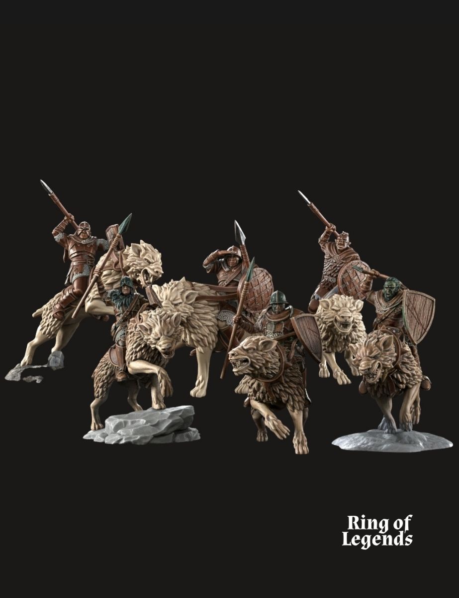 Morlok Riders with Shield and throwing spears