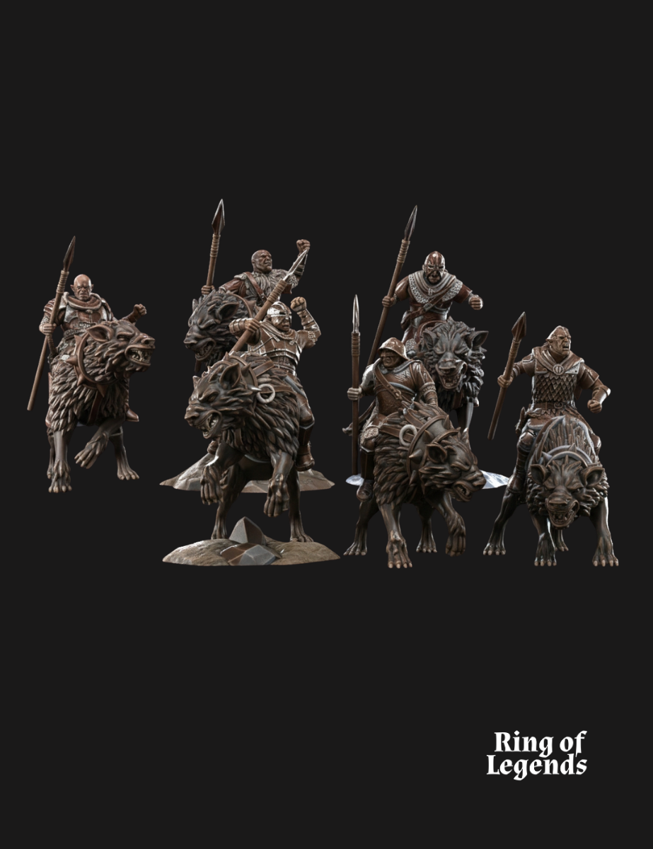 6x Warg riders just with javelin