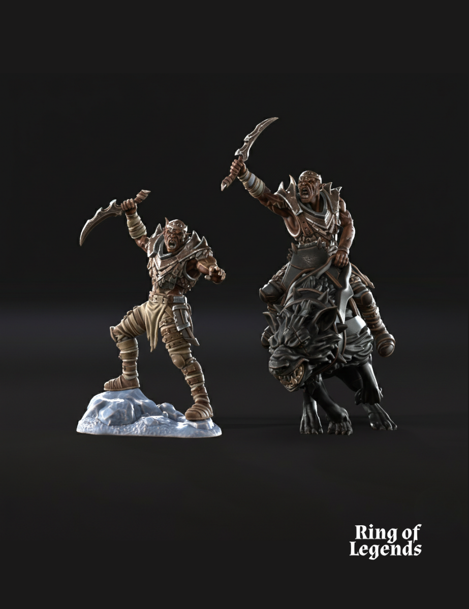 Ghrasku Foot and Mounted With Dagger