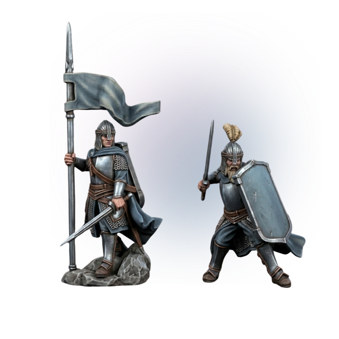 [North Humans] Command Group (Captain and banner)