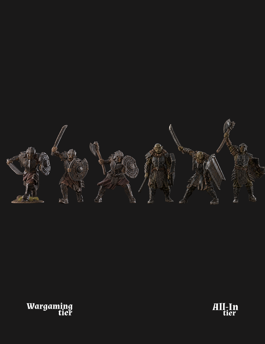 6x Elite Orcs shield & sword