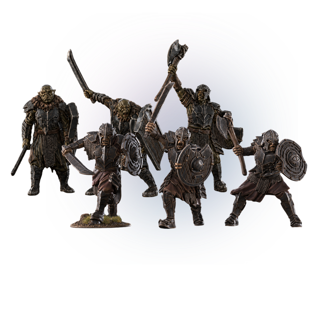 6x Elite Orcs shield & sword